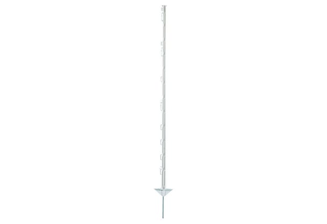 Electra Kunststoffpfahl 125 cm mit Doppeltritt - weiß - 10 Stück Weidezaunpfähle