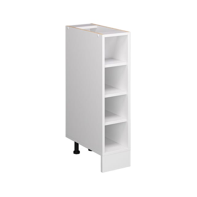 Regalunterschrank R-Line, Weiß, 20 cm mit offenen Regalen, ohne Arbeitsplatte Vicco