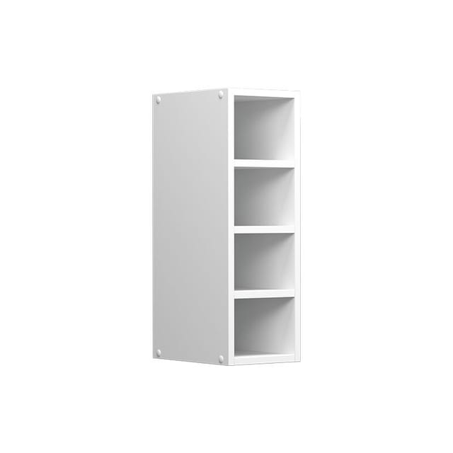 Hängeschrank R-Line, Weiß, 20 cm mit offenen Regalen, Vicco