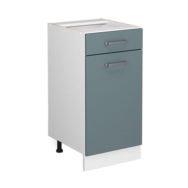 Vicco - Unterschrank R-Line, Blau-Grau, 40 cm mit Schublade, ohne Arbeitsplatte