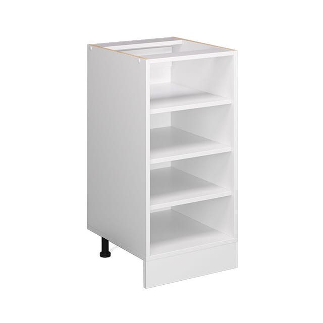 Regalunterschrank R-Line, Weiß, 40 cm mit offenen Regalen, ohne Arbeitsplatte Vicco