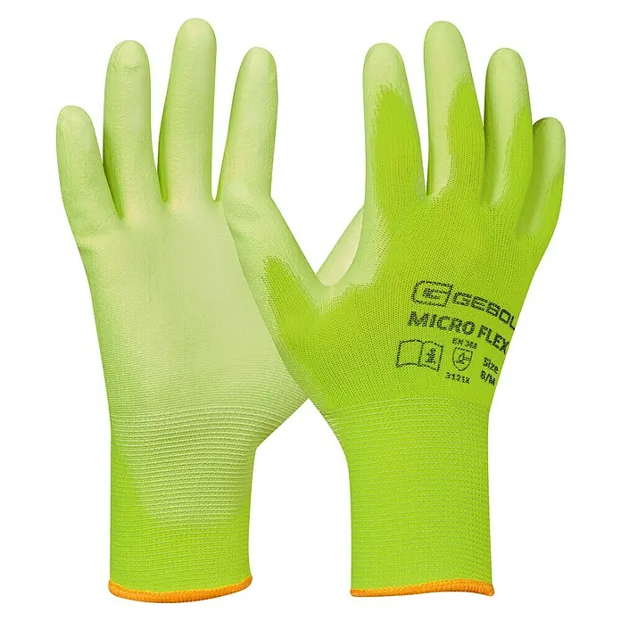Gebol Arbeitshandschuhe Nano Flex (Neongelb, Polyester, 9)