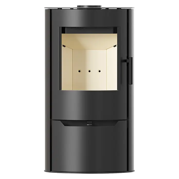 Ildnord Kaminofen Torven (5 kW - 10 kW, Stahl, Schwarz, L x B x H: 406 x 536 x 965 mm)