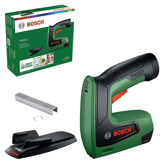 Bosch Akku-Tacker Tweo (4 V, 1 Akku, 2 Ah, Klammertiefe: 4 mm - 10 mm)