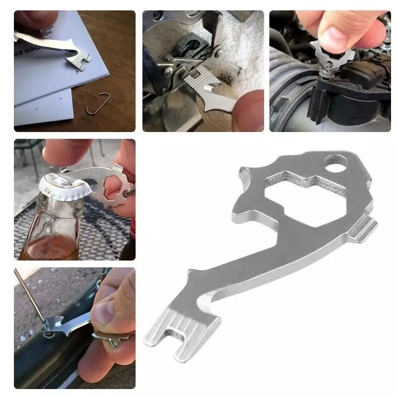 EDC 20 in 1 Edelstahl Multifunktionswerkzeug Schlüsselanhänger Outdoor Multitool