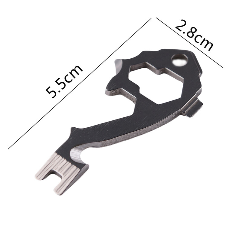 EDC 20 in 1 Edelstahl Multifunktionswerkzeug Schlüsselanhänger Outdoor Multitool Bild 2