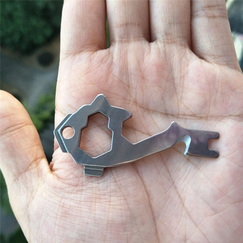 EDC 20 in 1 Edelstahl Multifunktionswerkzeug Schlüsselanhänger Outdoor Multitool Bild 4