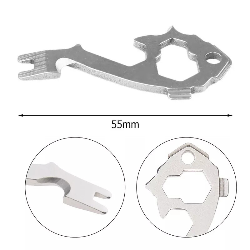 EDC 20 in 1 Edelstahl Multifunktionswerkzeug Schlüsselanhänger Outdoor Multitool Bild 5