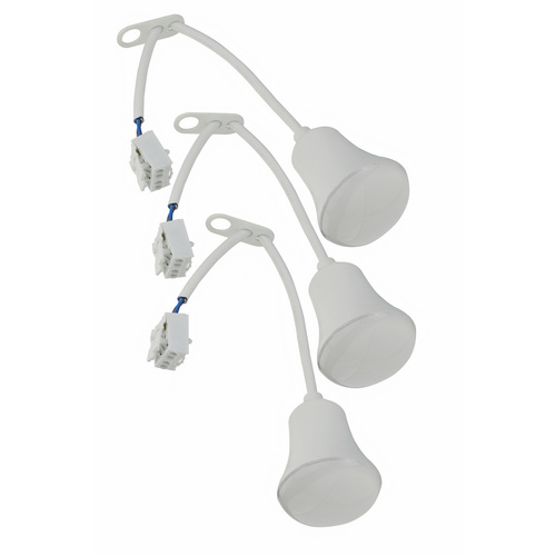LED-Arbeitsleuchte, 9 W, 700 Lumen, 3 Stk. - weiss