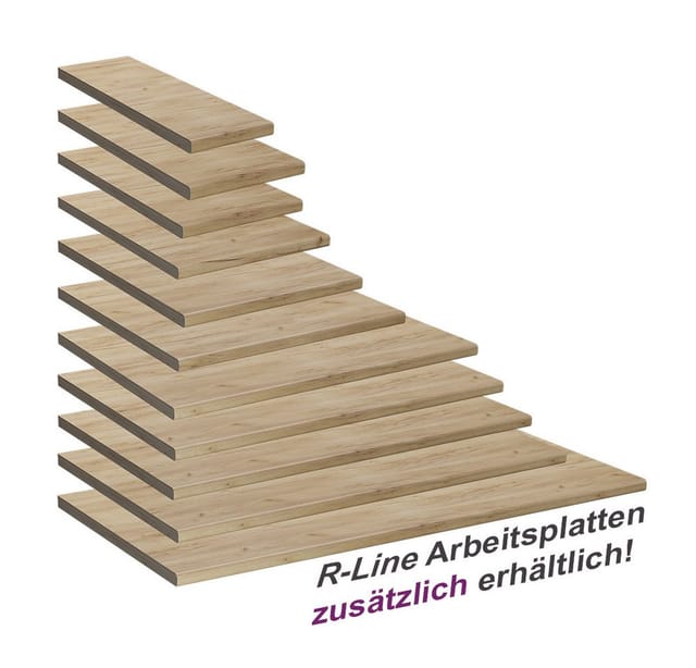 Vicco - Küchenarbeitsplatte R-Line, Goldkraft Eiche, 80 cm