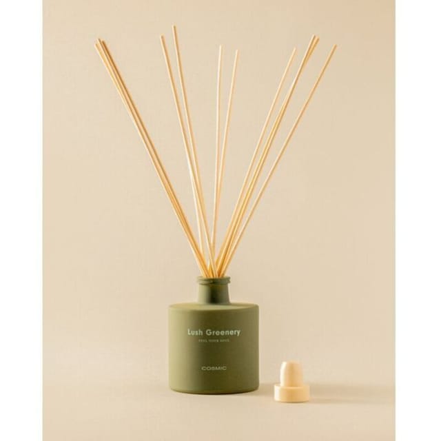Cosmic - Essentials Mikado Raumduft WJC292A0110418 mit Sticks, 60 x 60 x 70 mm, olive