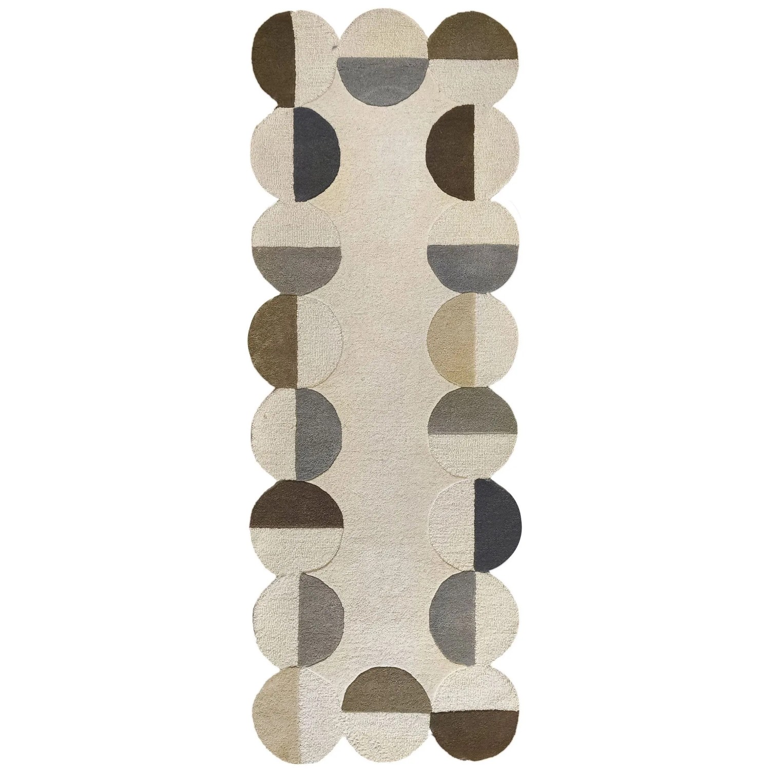 Flair Rugs Wollteppich Mia Frame 80 cm x 230 cm Beige