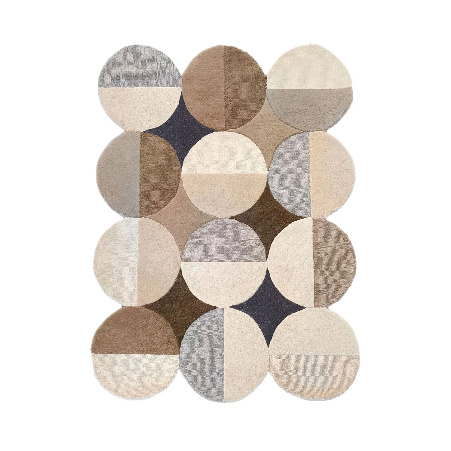 Flair Rugs Wollteppich Mia Ellipse 200 cm x 290 cm Beige