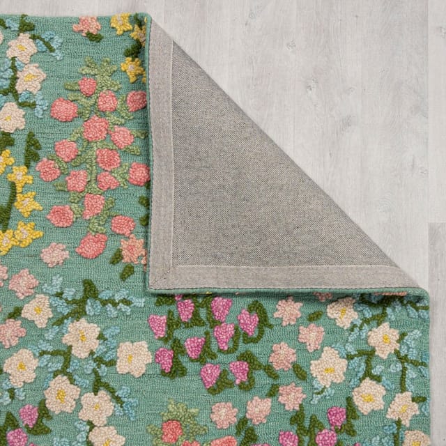 Flair Rugs Wollteppich Emilia Floral 120 cm x 170 cm Mehrfarbig