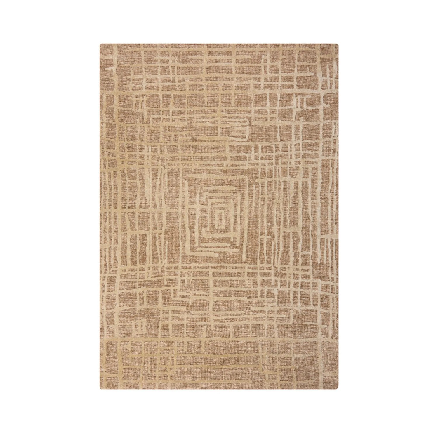 Flair Rugs Kurzflorteppich Elliot Wool Look 200 cm x 300 cm Beige-Braun