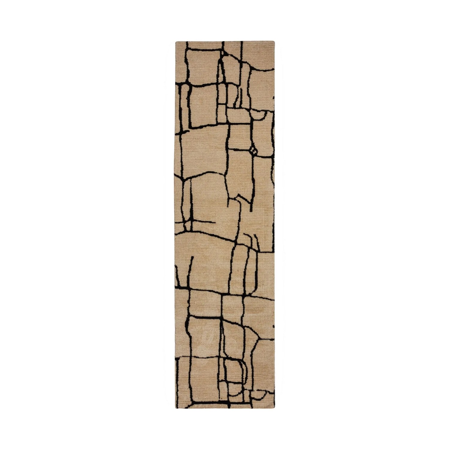 Flair Rugs Kurzflorteppich Theo Wool Look 80 cm x 300 cm Cream