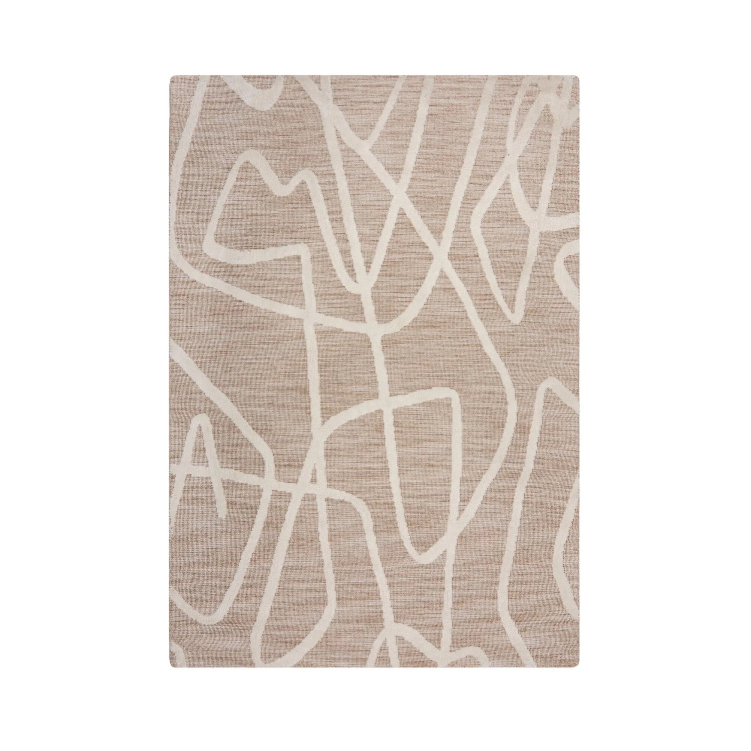 Flair Rugs Kurzflorteppich Micah Wool Look 160 cm x 230 cm Beige