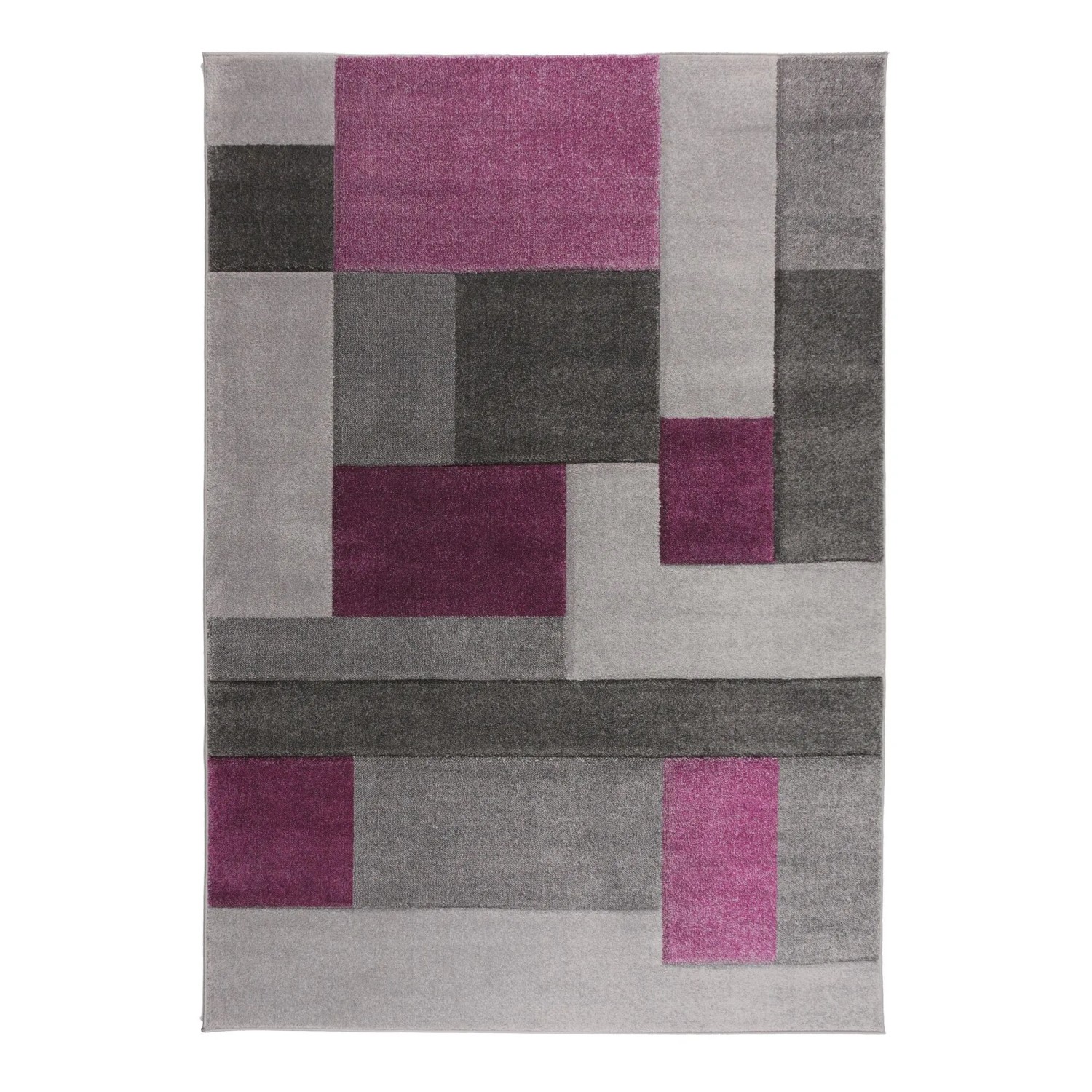 Flair Rugs Kurzflorteppich Cosmos 160 cm x 230 cm Lila-Grau