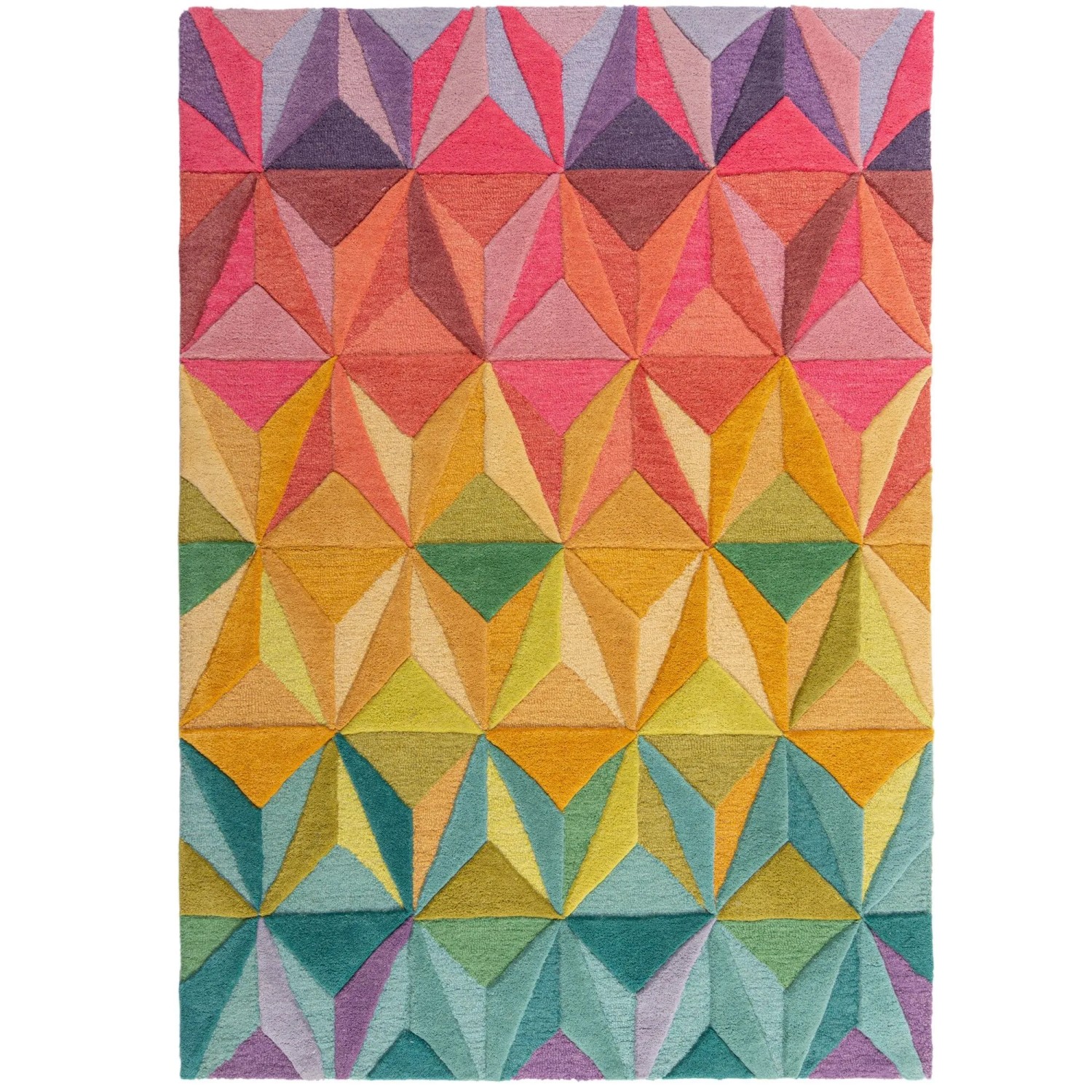 Flair Rugs Wollteppich Reverie 120 cm x 170 cm Mehrfarbig