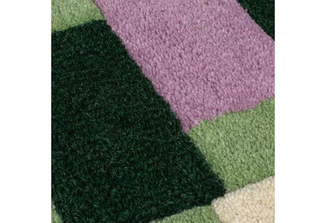 Flair Rugs Wollteppich Kai Wool Border 120 cm x 170 cm Grün