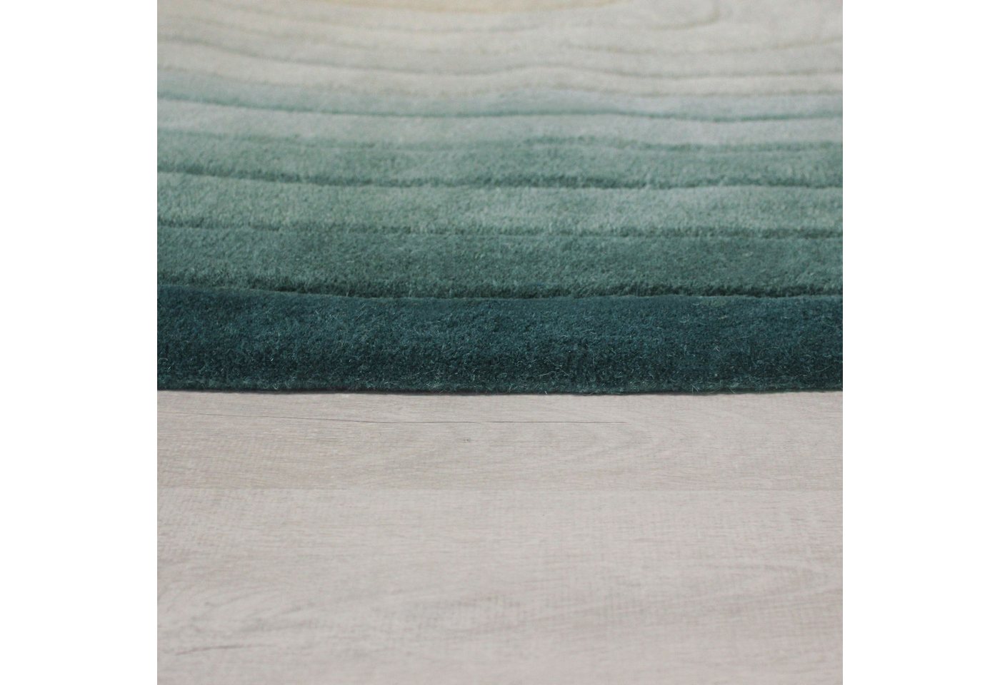 Flair Rugs Wollteppich Puddle Wool 160 cm x 230 cm Blau Bild 2