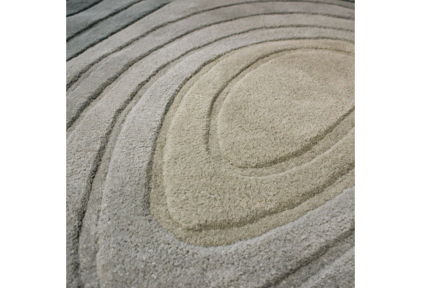 Flair Rugs Wollteppich Puddle Wool 160 cm x 230 cm Blau Bild 3