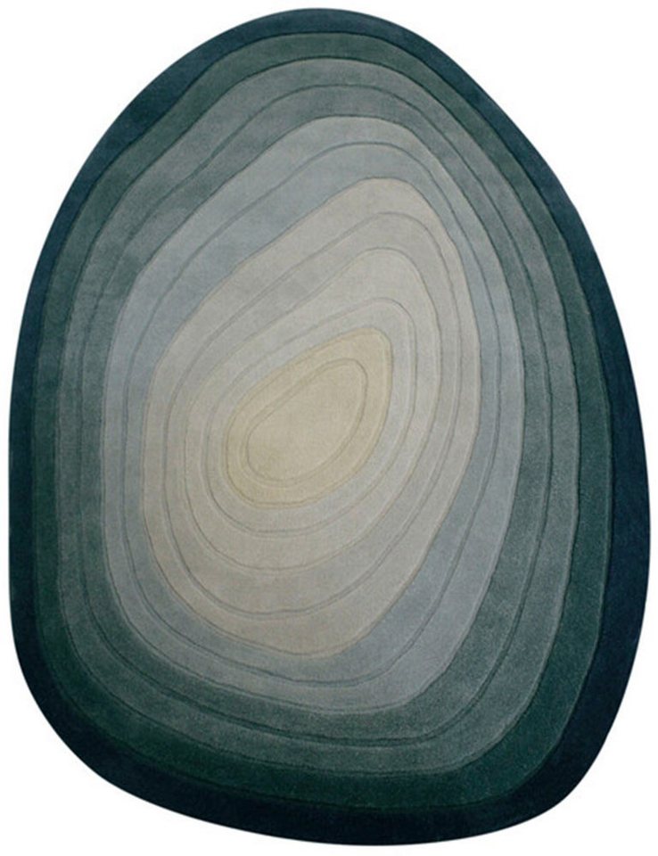 Flair Rugs Wollteppich Puddle Wool 160 cm x 230 cm Blau Bild 4