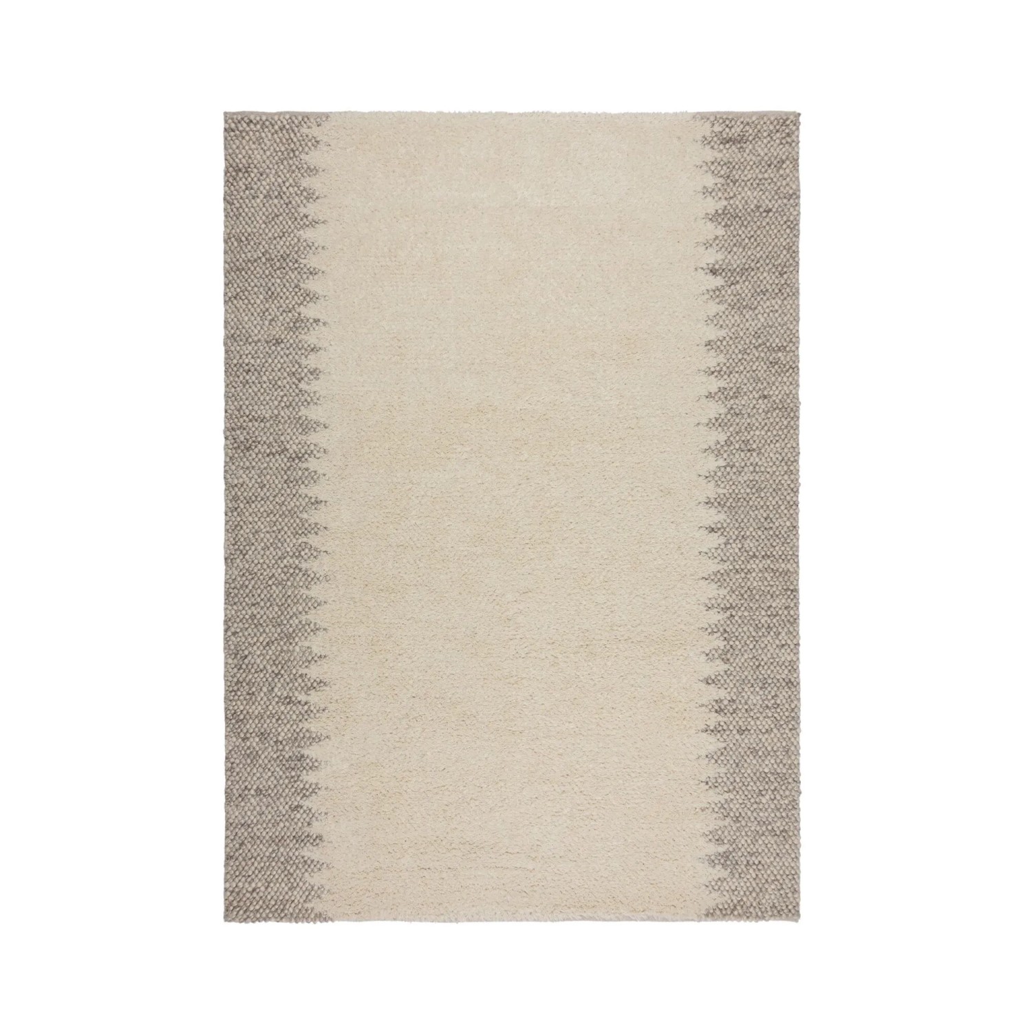 Flair Rugs Wollteppich Mineral Border 80 cm x 150 cm Natural