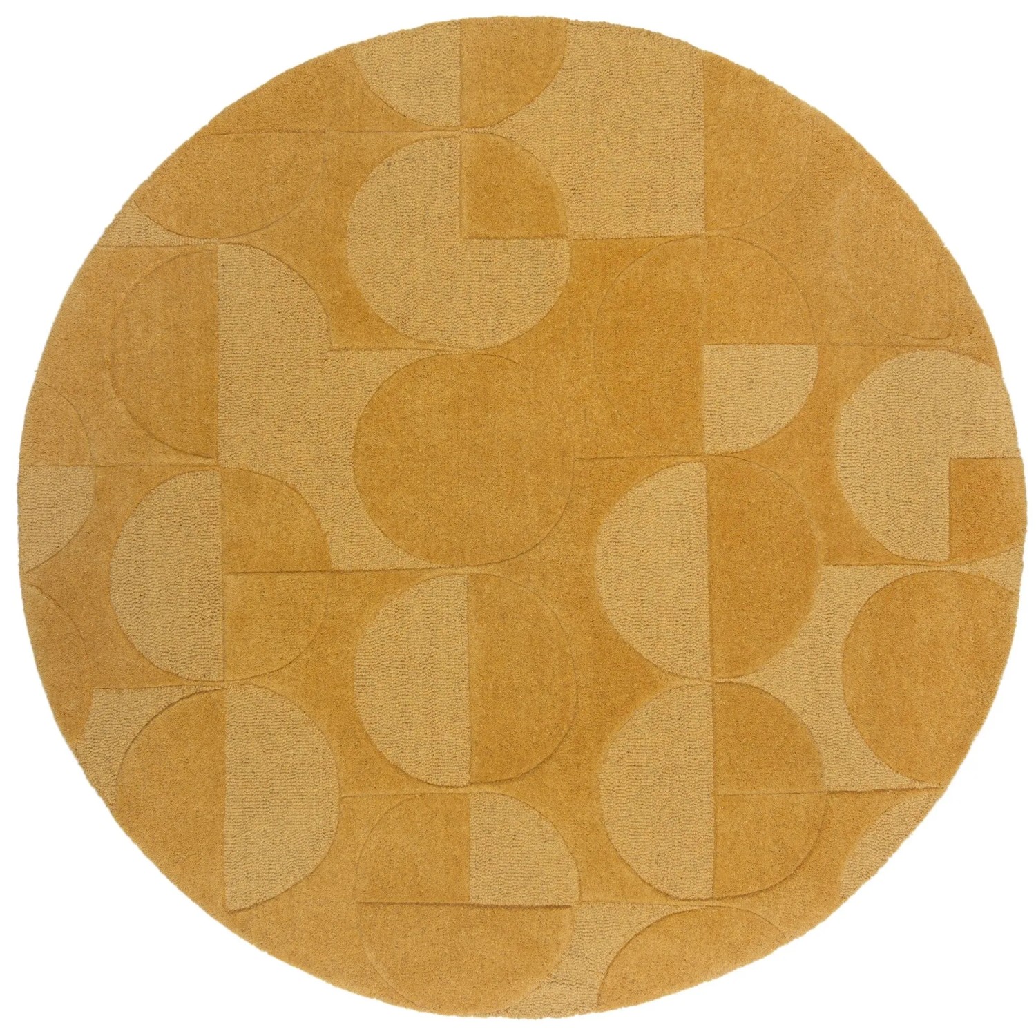 Flair Rugs Wollteppich Gigi Ø 160 cm Ocker