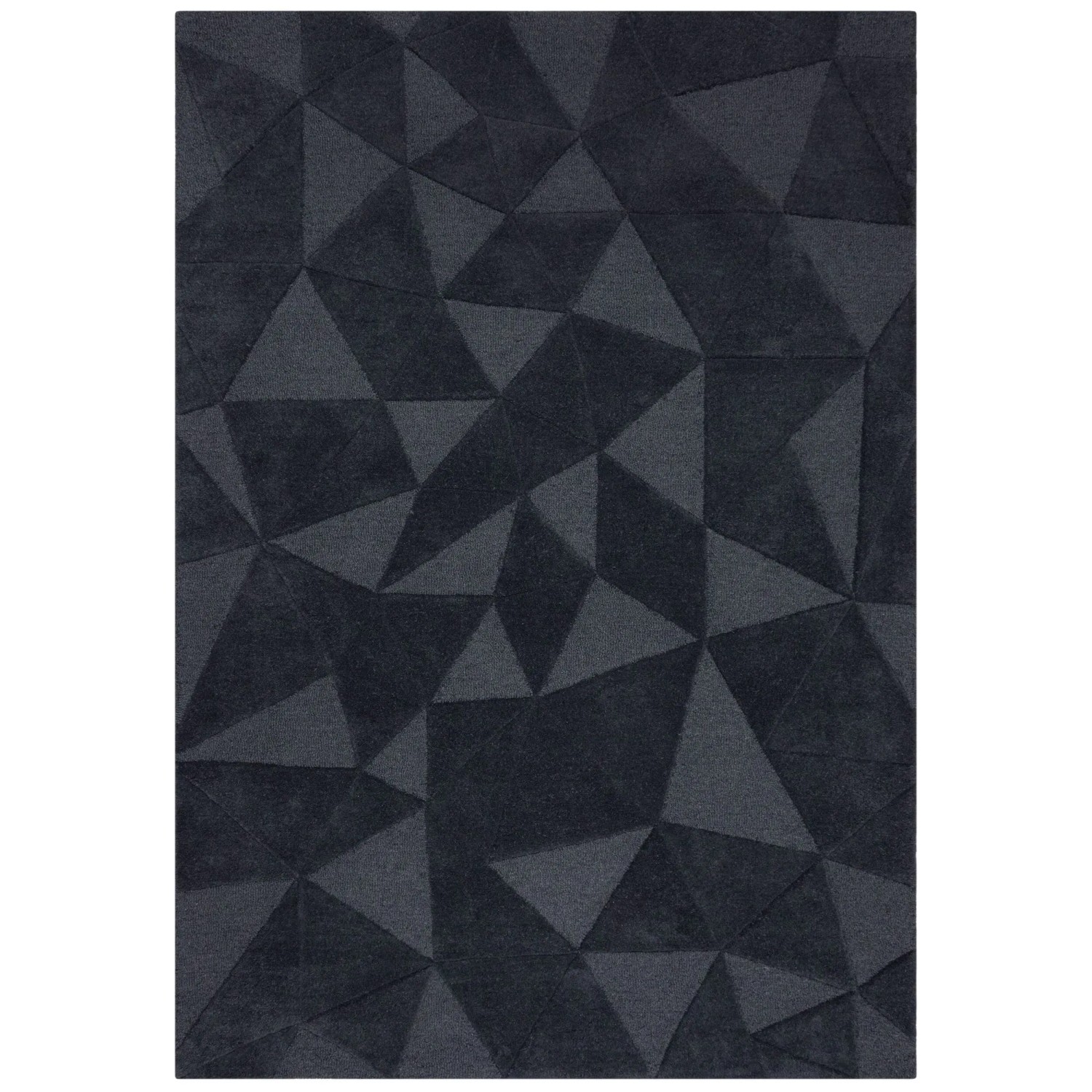 Flair Rugs Wollteppich Shard 200 cm x 290 cm Charcoal