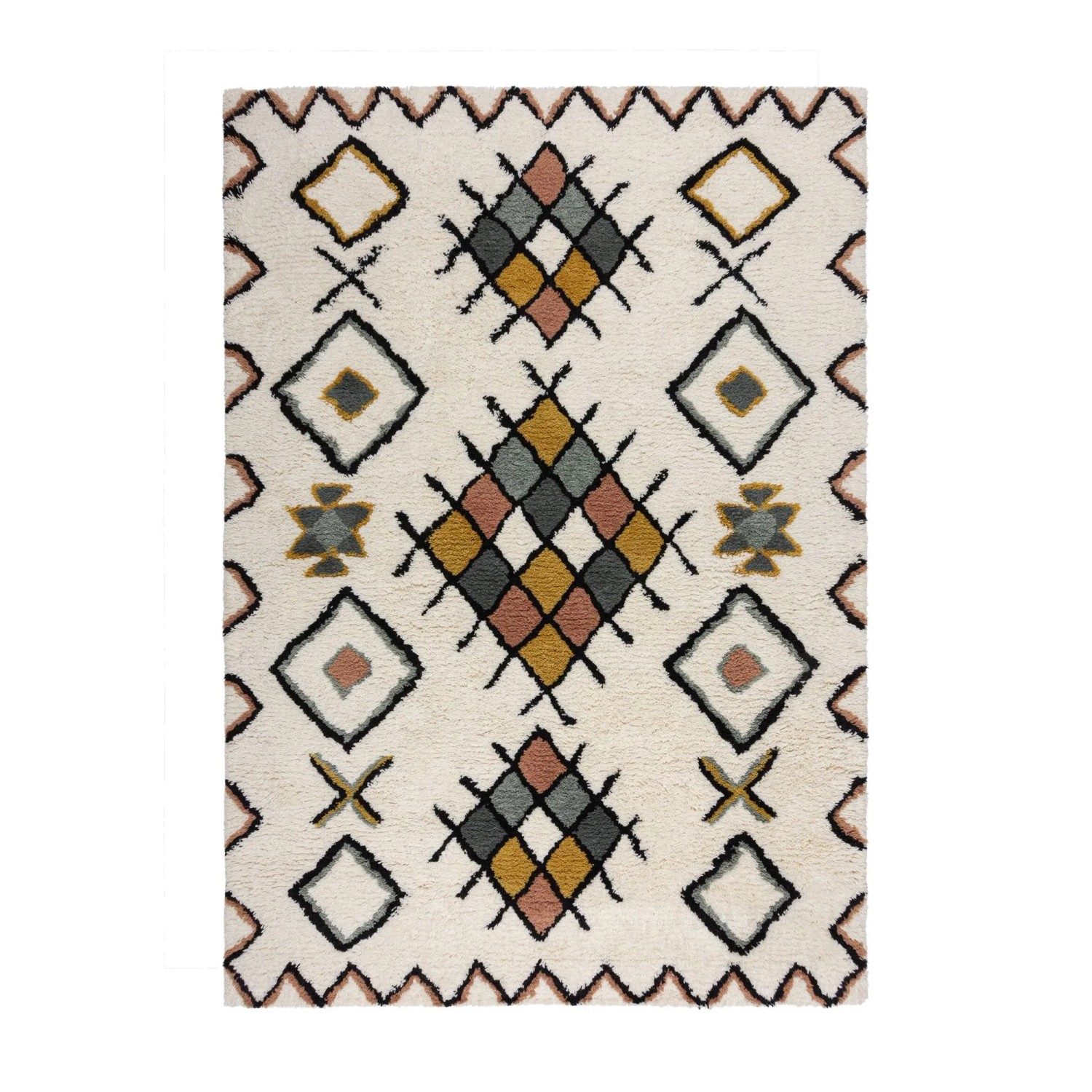 Flair Rugs Hochflorteppich Midar Shaggy 160 cm x 230 cm Mehrfarbig