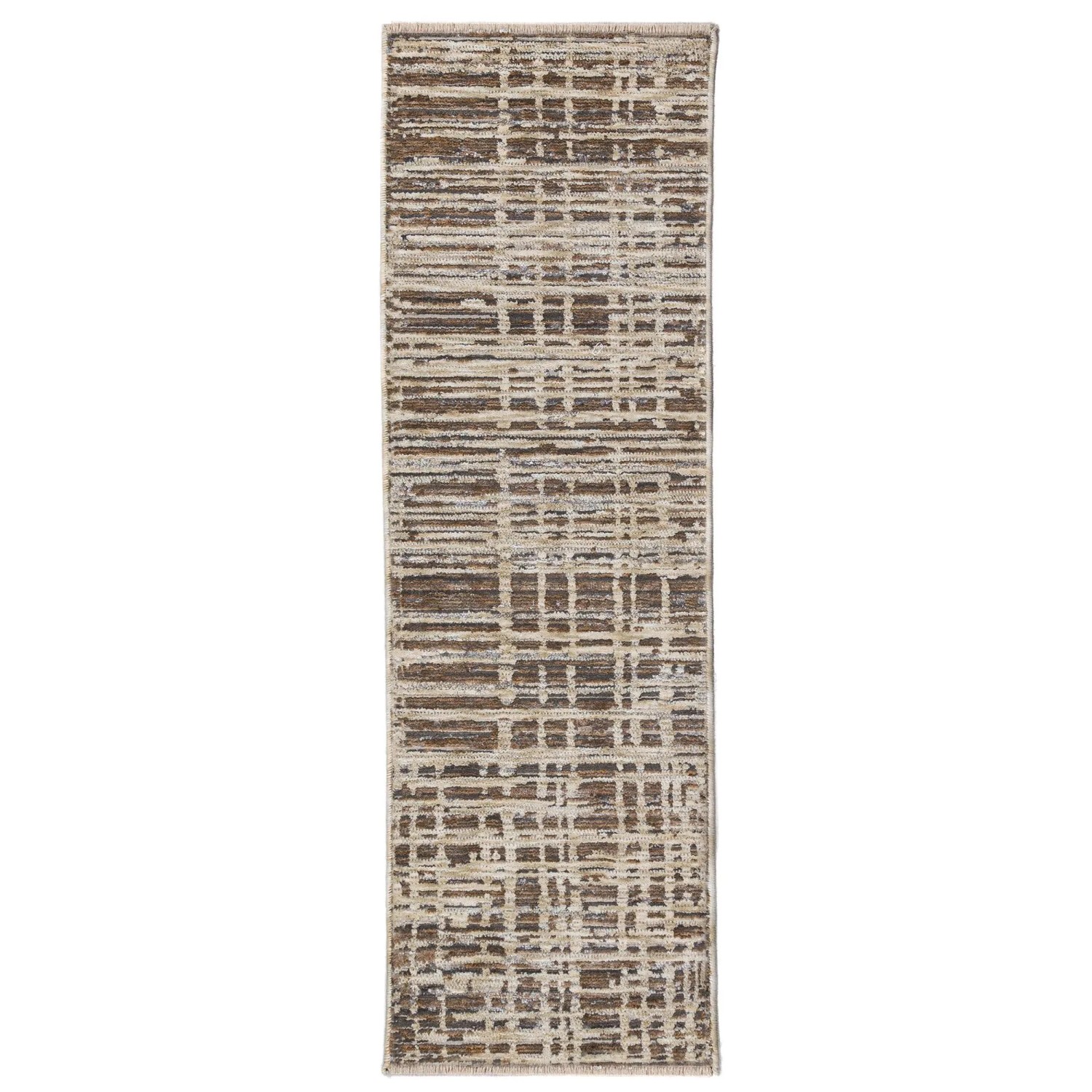 Flair Rugs Kurzflorteppich Lattice Abstract 60 cm x 230 cm Beige-Braun