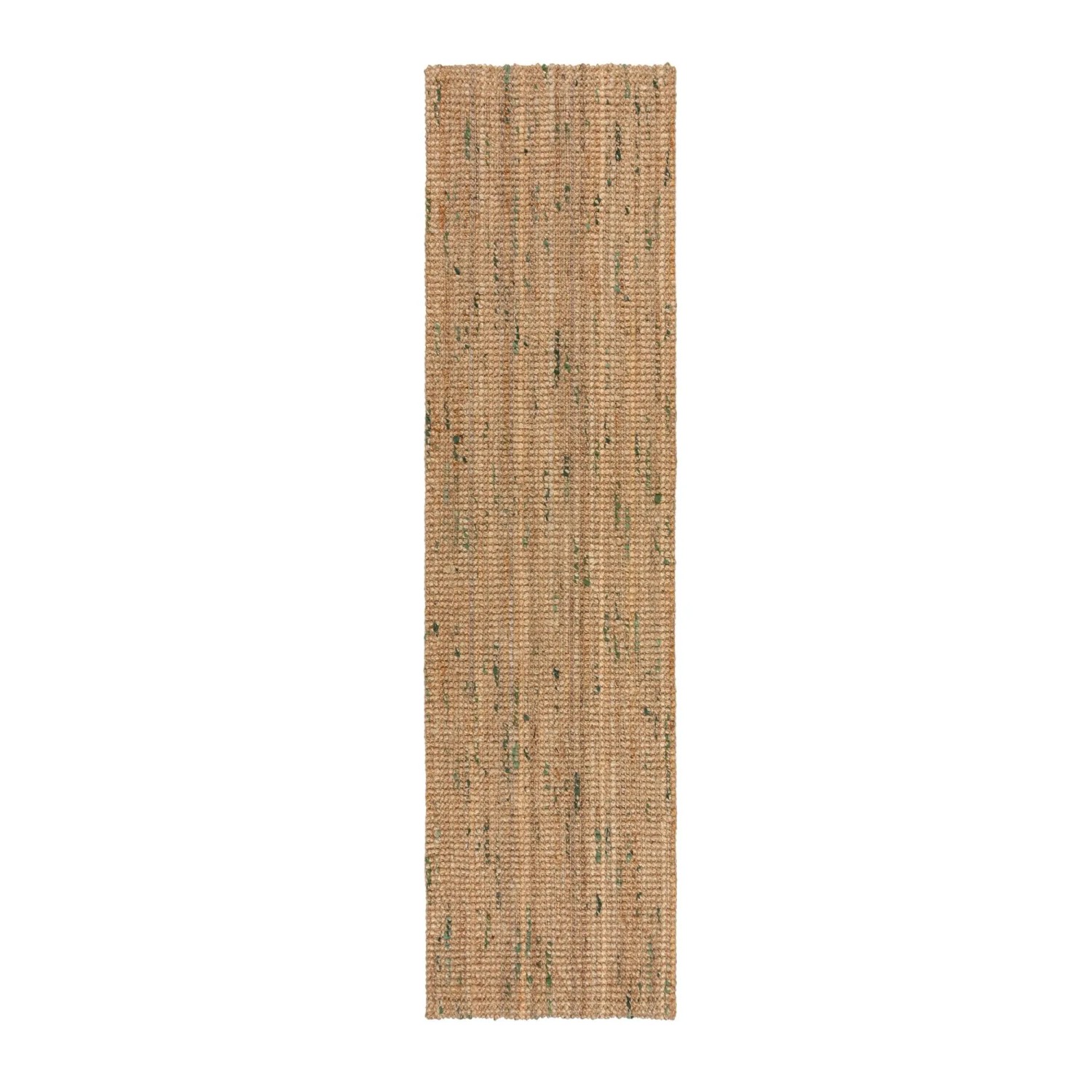 Flair Rugs Kurzflorteppich Jute Boucle 60 cm x 300 cm Naturgrün