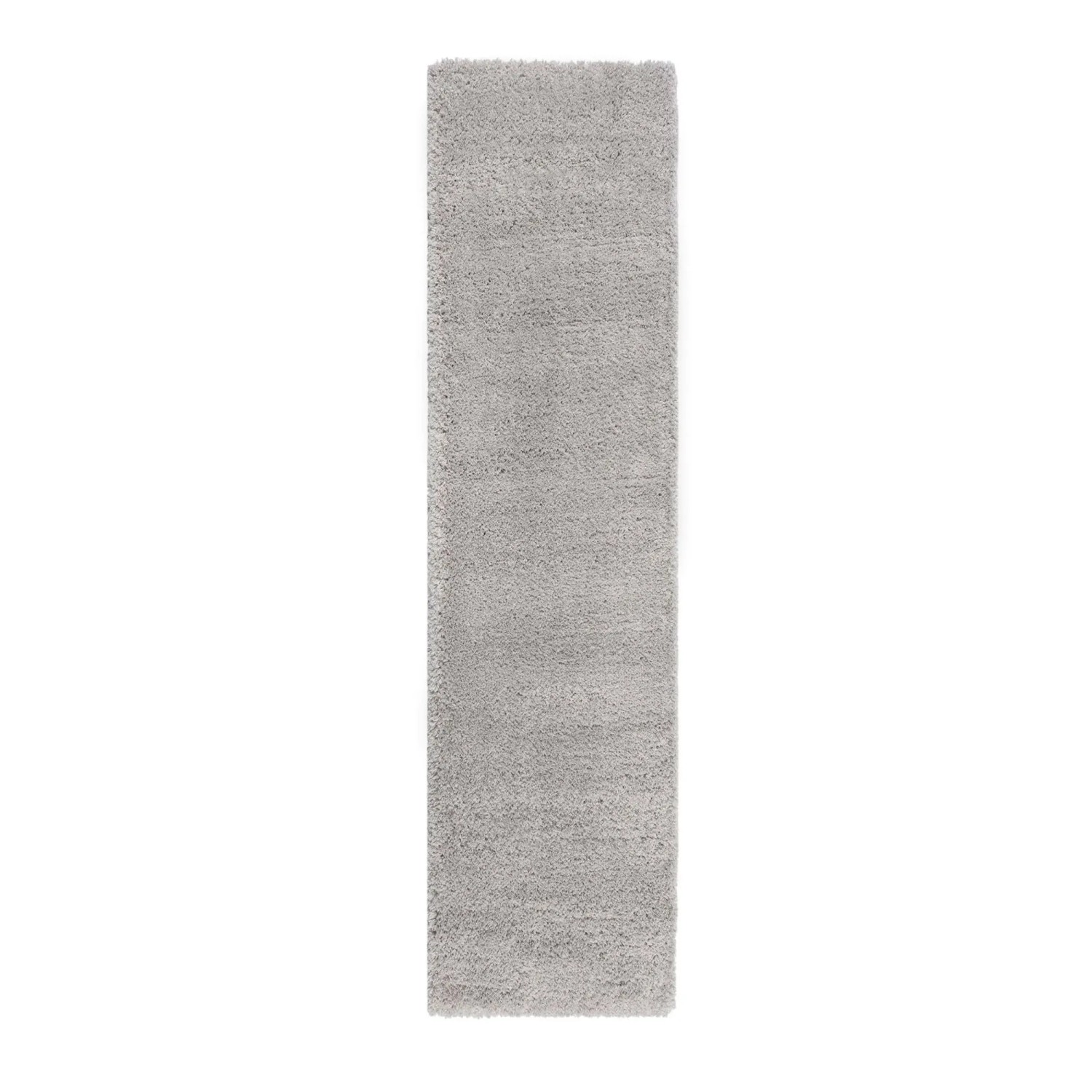 Flair Rugs Hochflorteppich Feather Soft 60 cm x 230 cm Grau