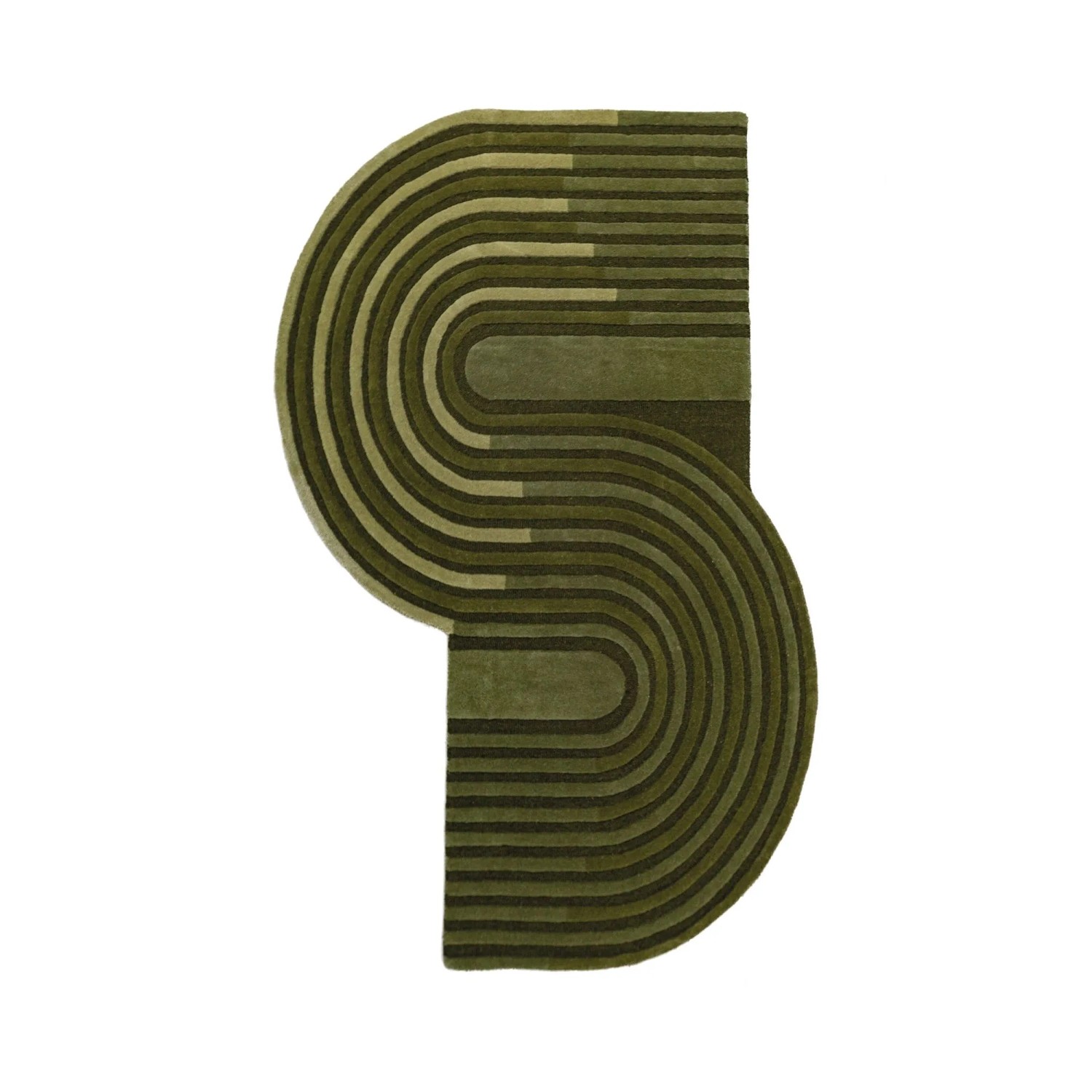 Flair Rugs Wollteppich Conway Retro 200 cm x 290 cm Olive