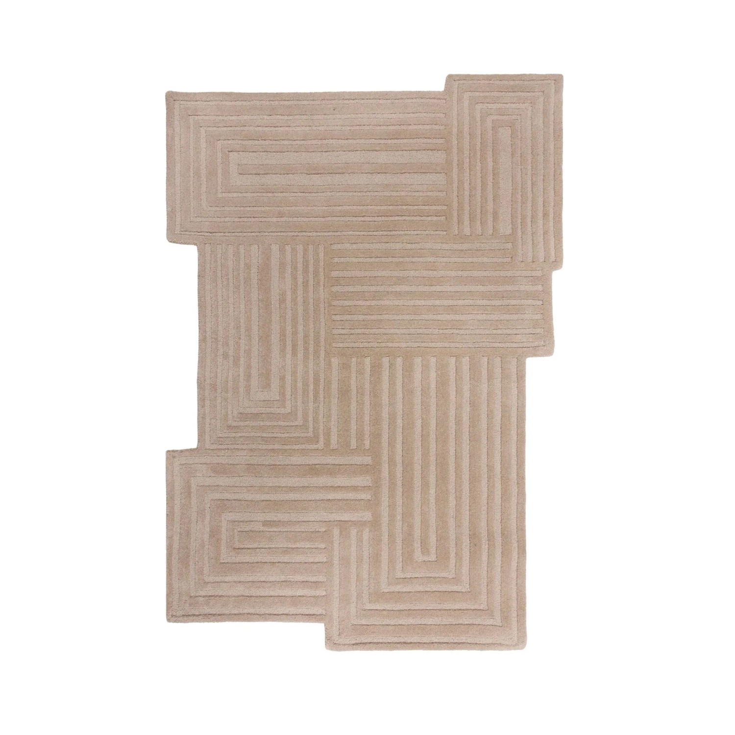 Flair Rugs Wollteppich Zen 120 cm x 170 cm Natural