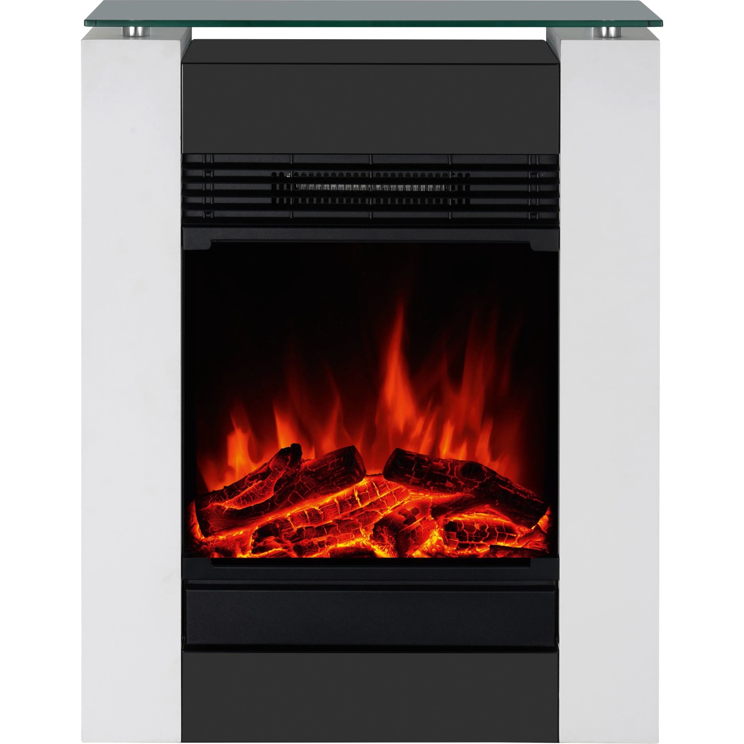 Elektro-Kamin Glasbury Fire 163814 79,8 cm x 58,1 cm x 17 cm Weiß