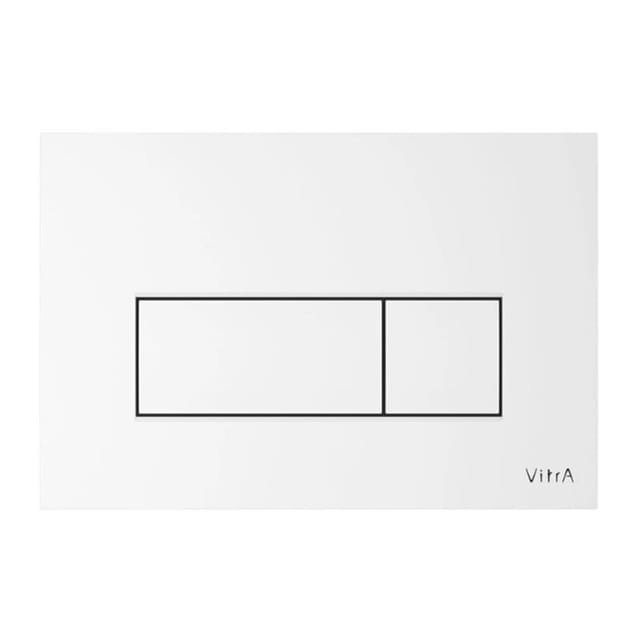 Vitra - Root Square Zwei-Tasten-Auslöseplatte, Weiss Hochglanz (740-2300)
