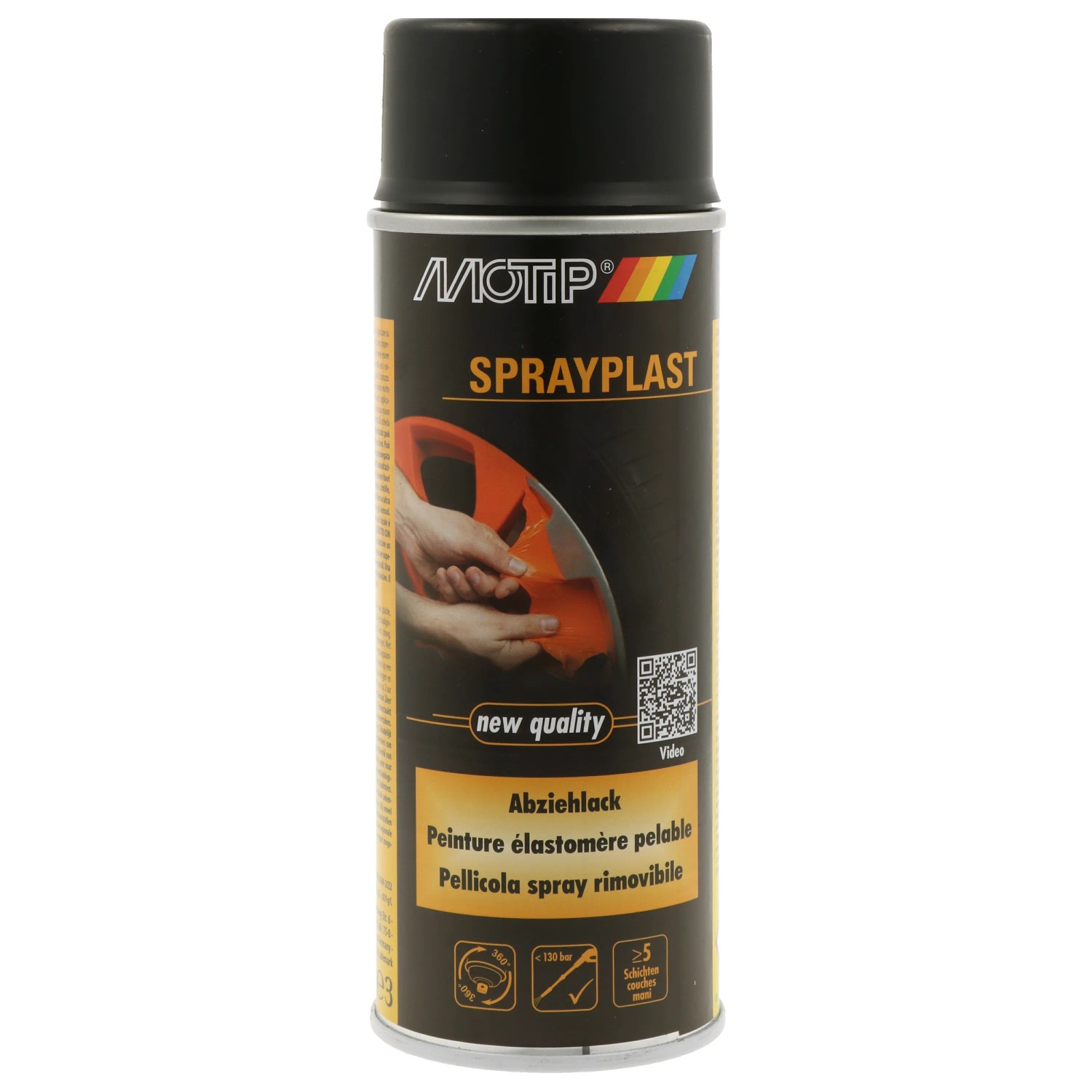Motip Abziehlack Sprayplast Schwarz Seidenglanz 400 ml