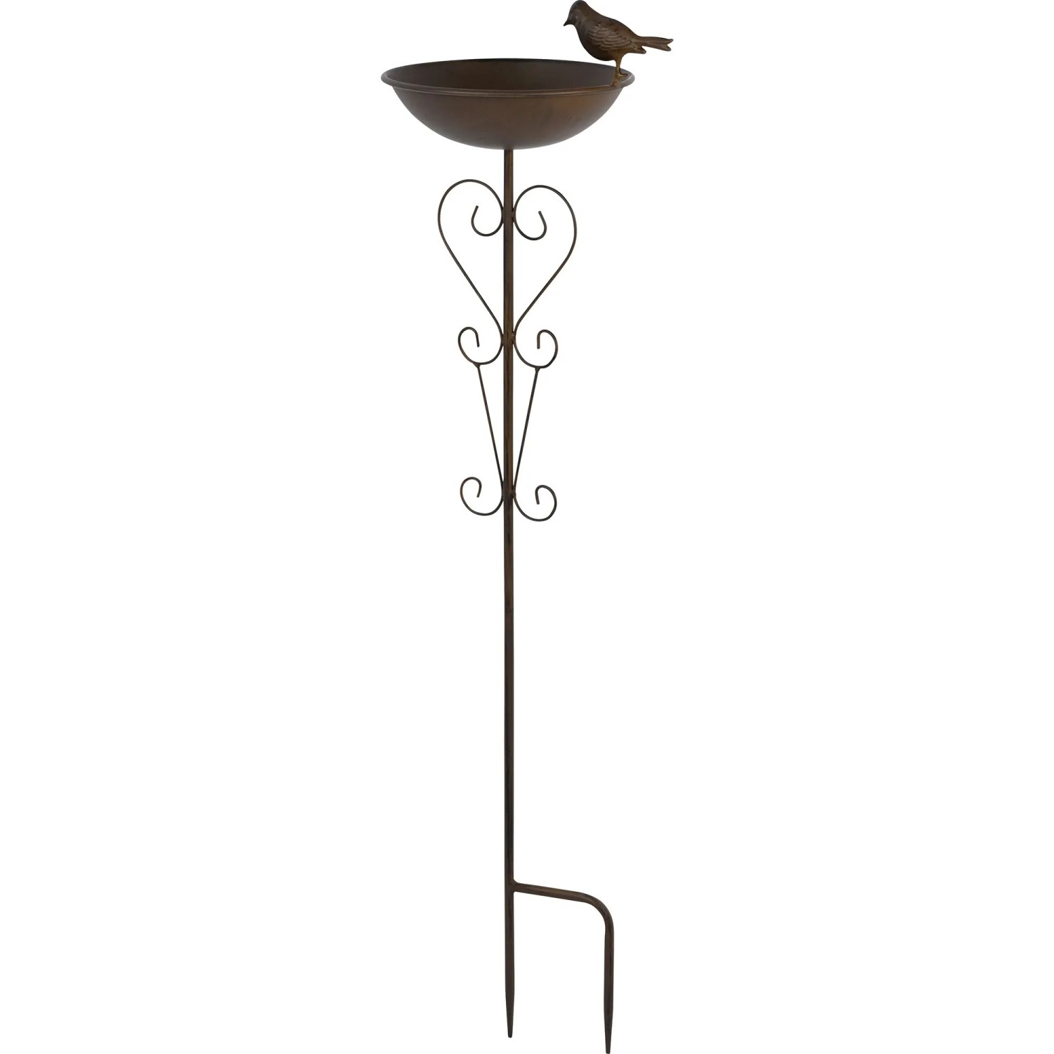Dobar Vogeltränke mit Stab Cortenstahl 700 ml Schwarz