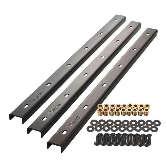 Sotech U-Form Gratleisten für Tischplatten 3 Stück Stahl im Industrial Look 60 x 4 x 2 cm
