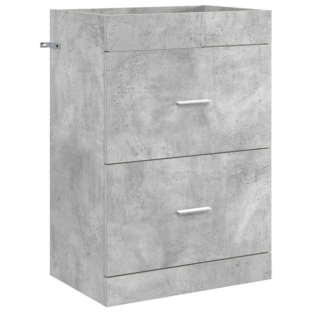 vidaXL Badunterschrank Betongrau 56 x 37,5 x 81 cm Holzwerkstoff 890707