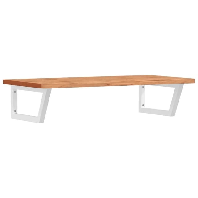 vidaXL Waschbeckenregal Wandmontage Stahl und Massivholz Buche 3302442