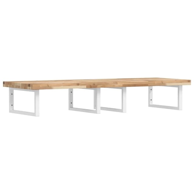 vidaXL Waschbeckenregal Wandmontage Stahl und Akazienholz 3302812