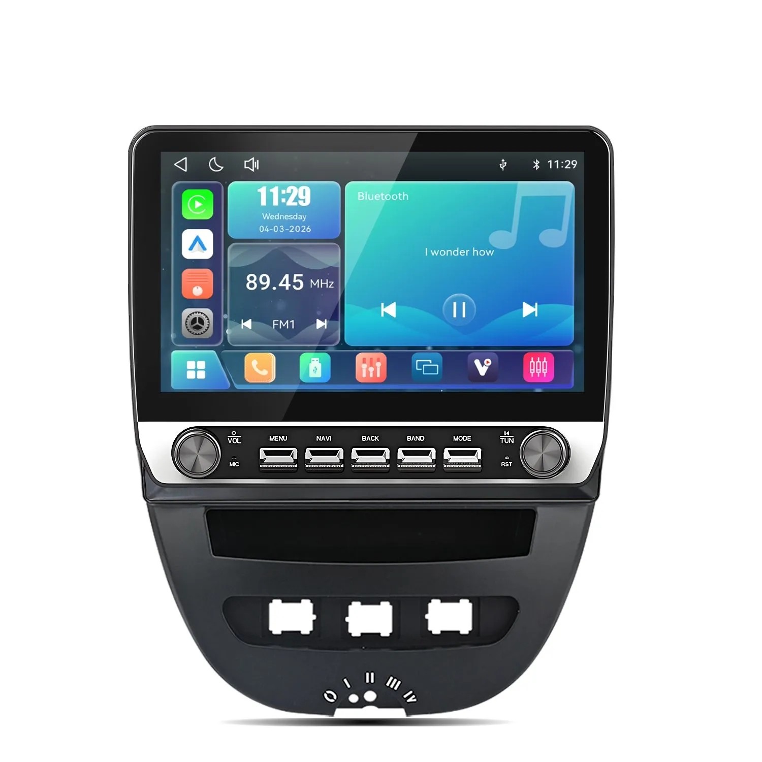 Junsun Autoradio Für Peugeot 107 2005-2014 Citroen C1 2005-2014 Linux Mit Drehknopf