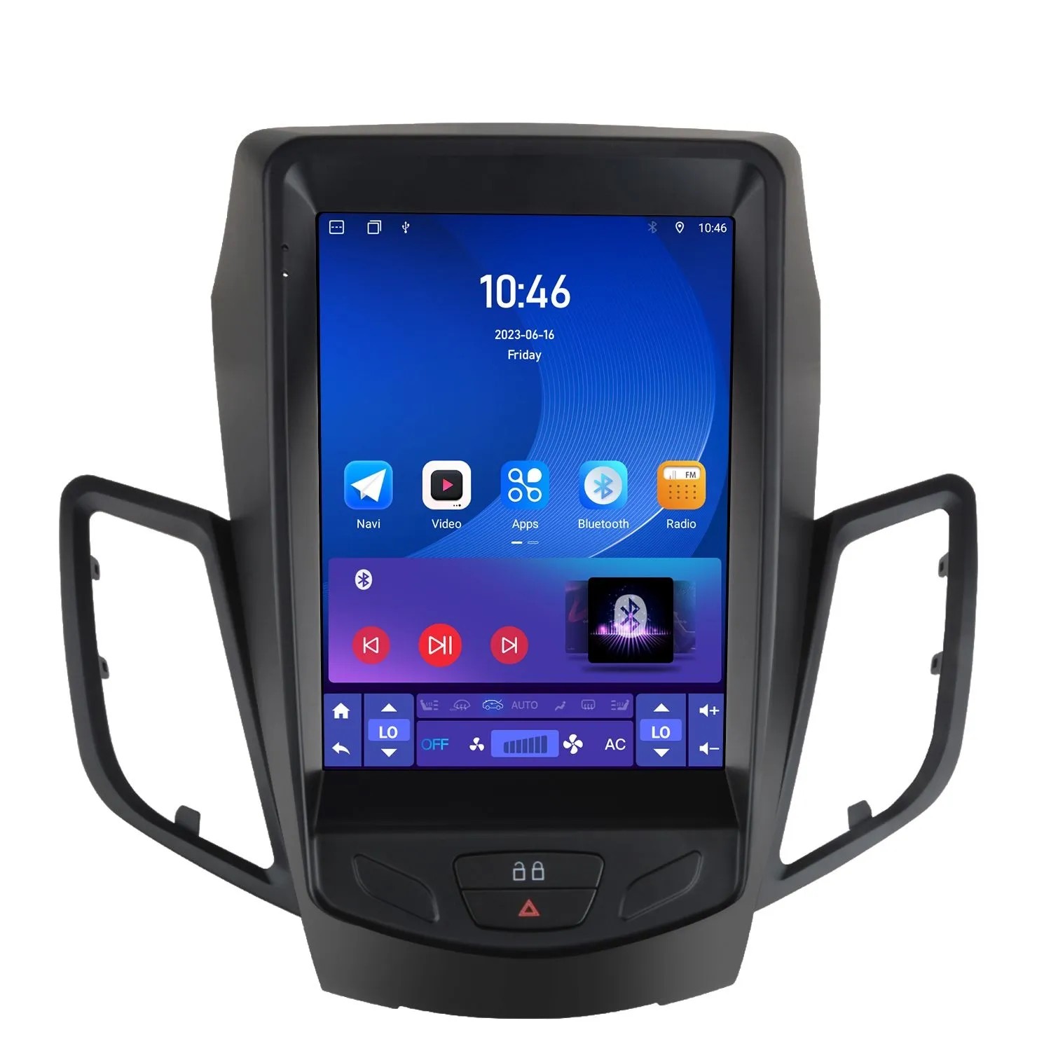 Junsun Vertikales 4G-Autoradio Für Ford Fiesta MK7 2009-2017 4+64GB 8-Kern-Wireless CarPlay & Android Auto DSP HD-Display
