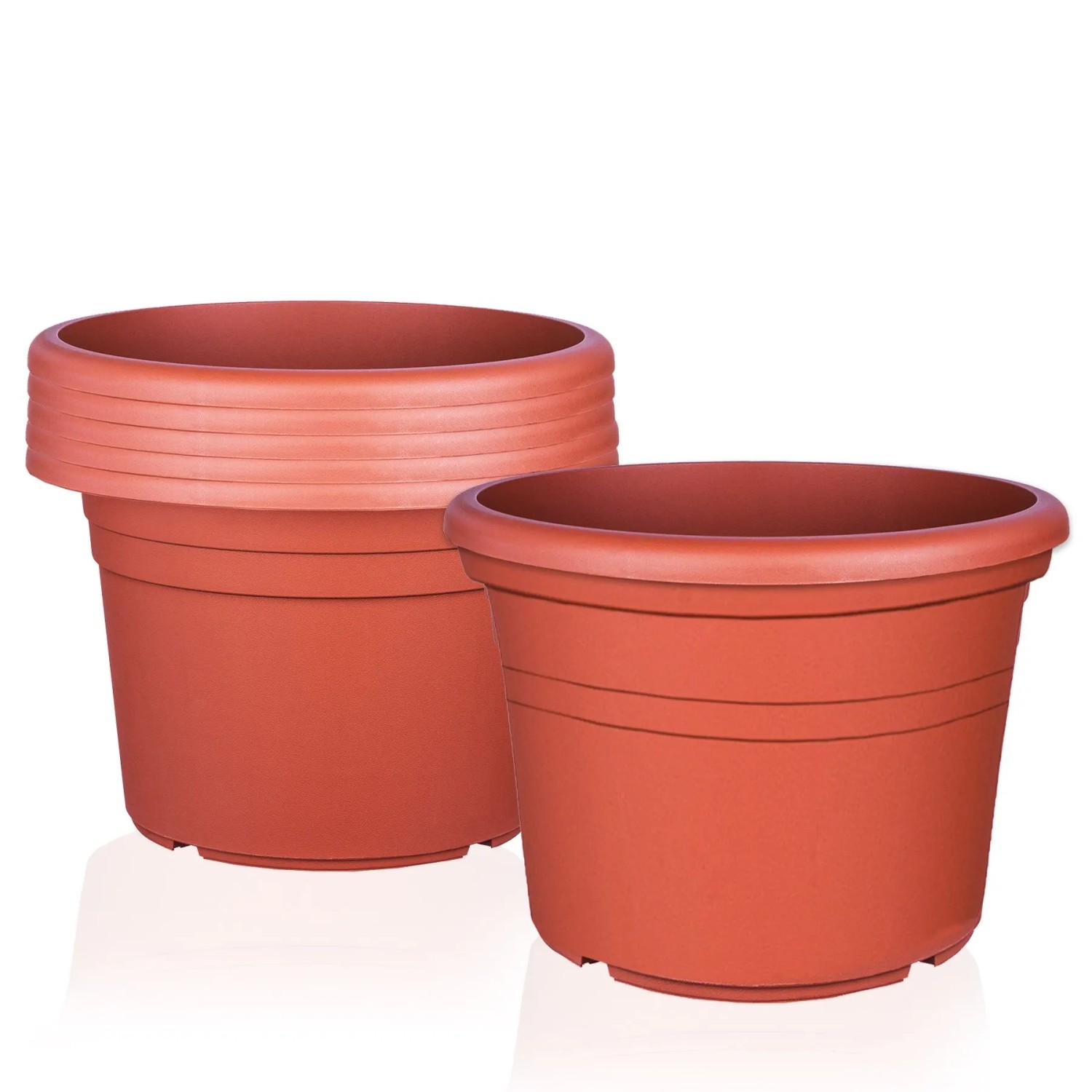 BigDean 6x Blumentopf Ø 35 cm Terrakotta Kunststoff Pflanztopf 35 x 25 cm