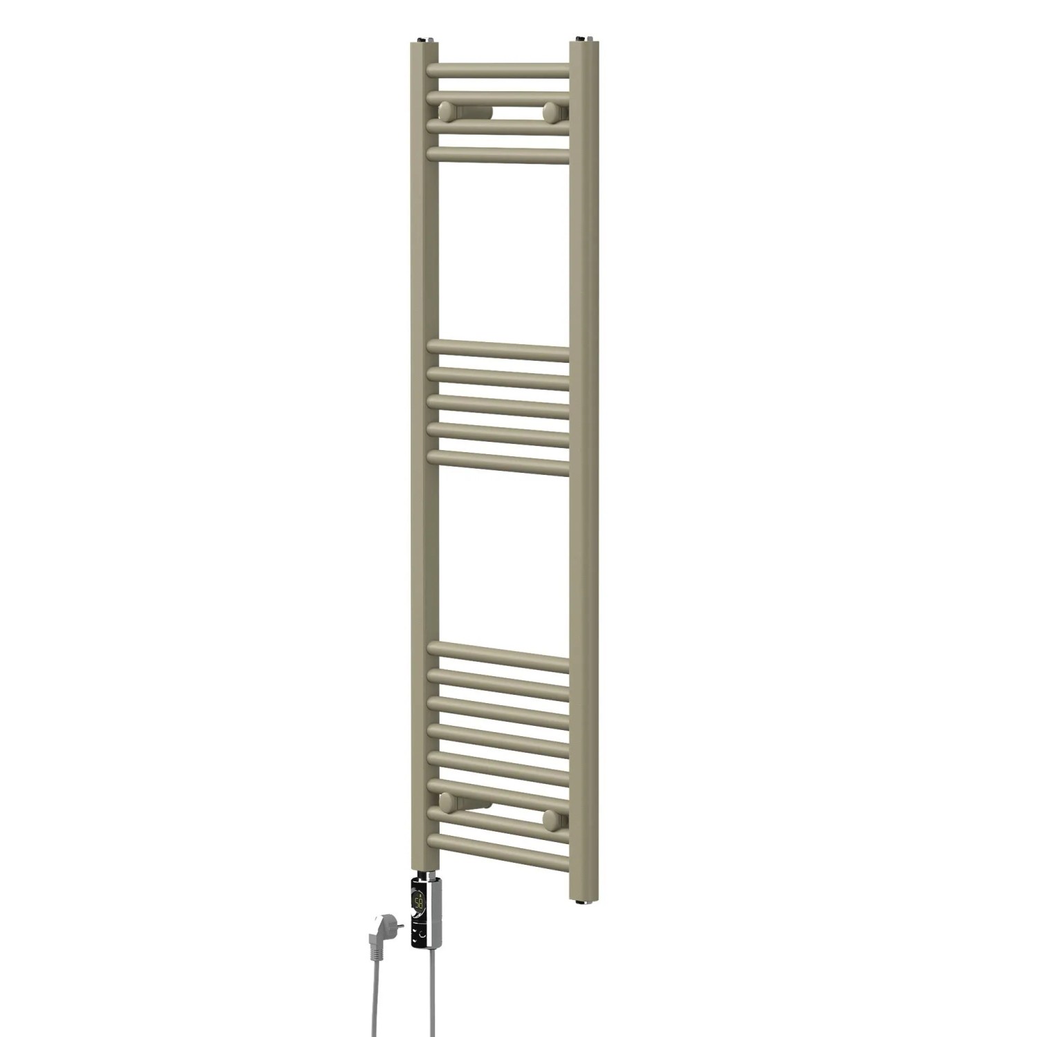 LuxeBath Handtuchheizkörper Elektrisch 600W Beige 400 x 1200 mm Badheizkörper Gerade mit Seitenanschluss