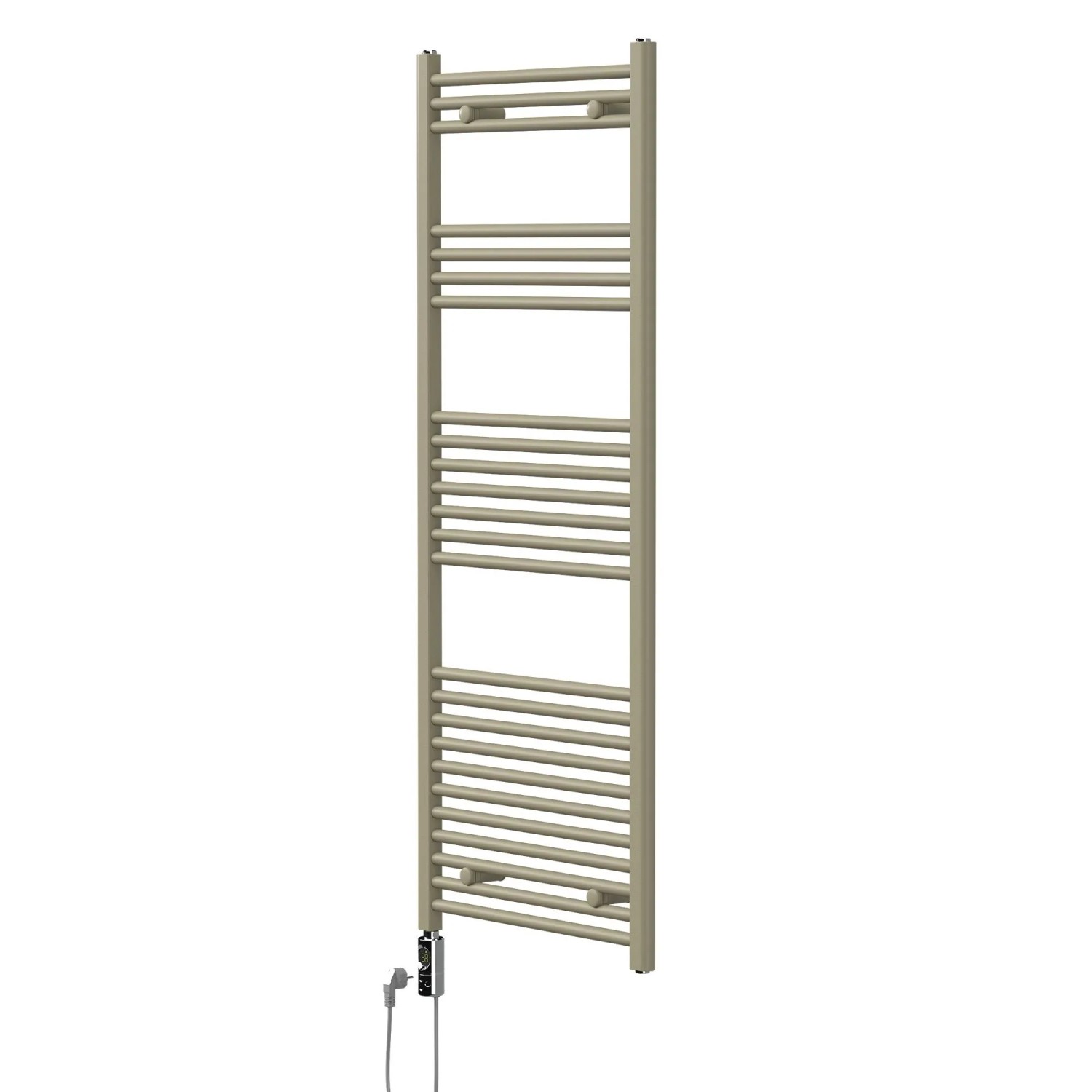 LuxeBath Handtuchheizkörper Elektrisch 600W Beige 600 x 1500 mm Badheizkörper Gerade mit Seitenanschluss