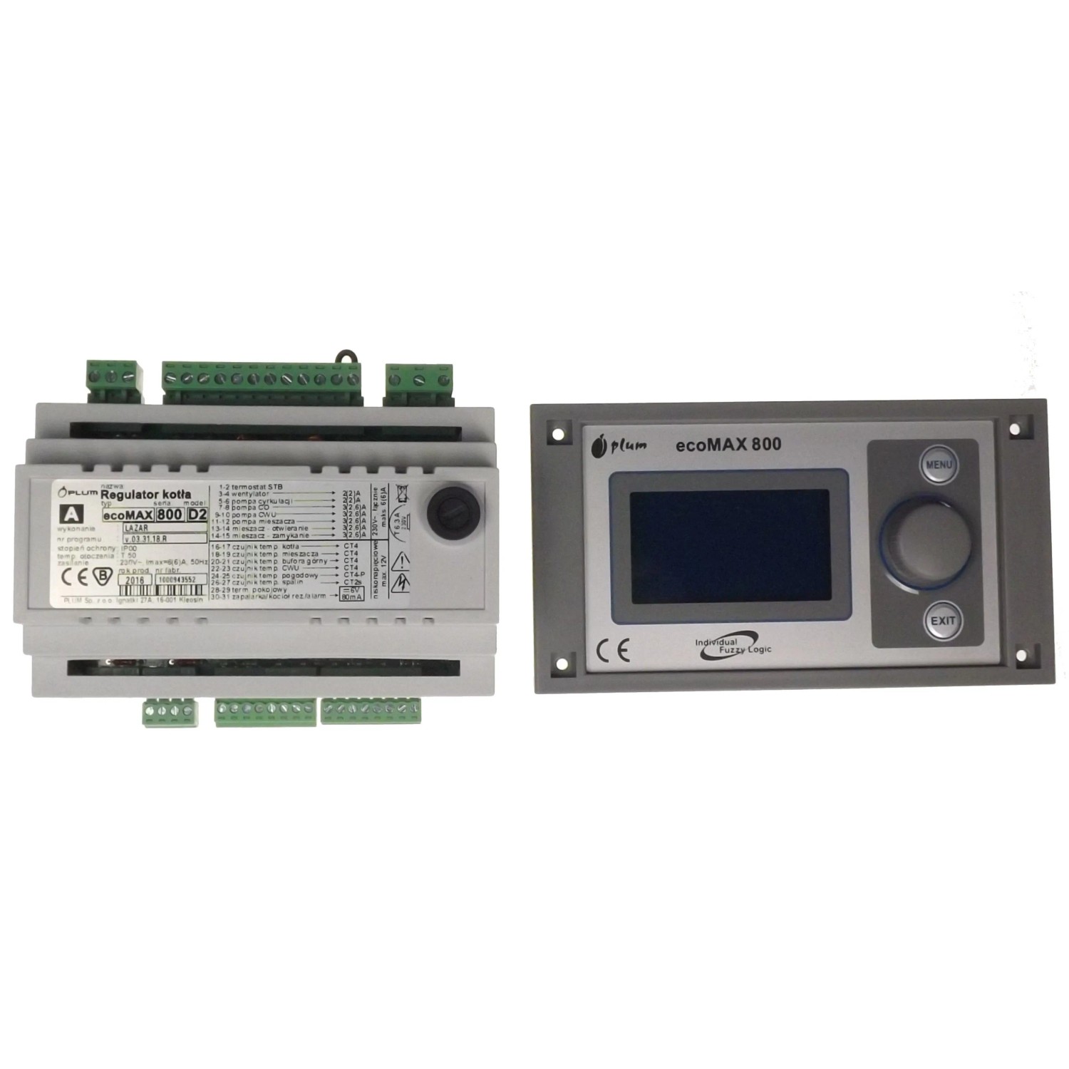 Plum EcoMAX Holzvergaserregelung 800-D1 mit Modul A für Witterungsgeführte Kessel